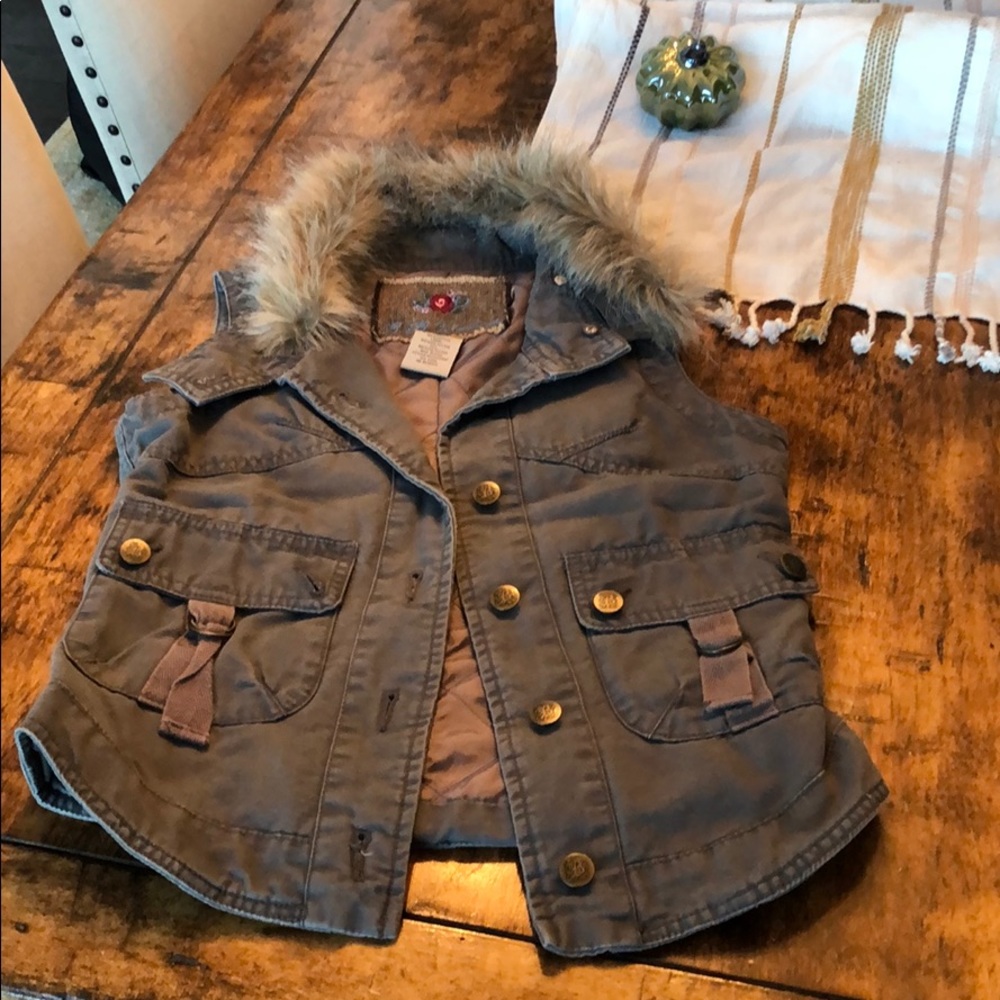 Fur Trimmed Vest